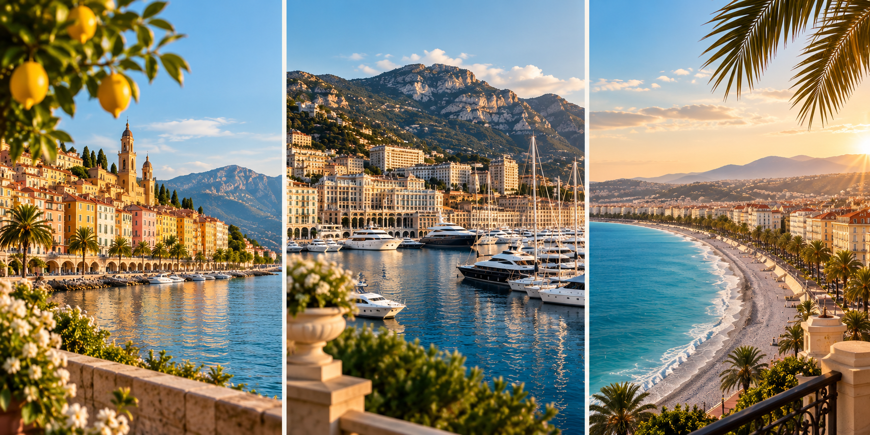 Menton, Monaco and Nice along the Côte d’Azur